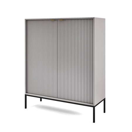 Šedá komoda Lovro 104 cm moderní design potěší milovníky osobitých interiérů