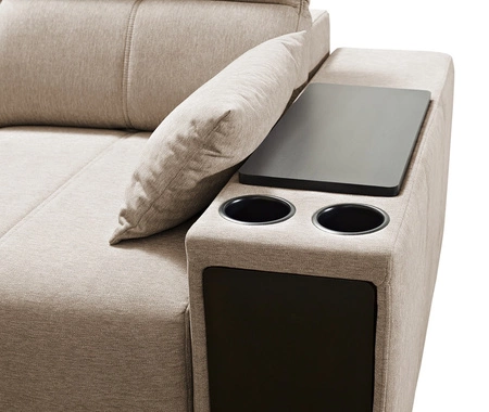 Rohová sedací souprava s funkcí spaní Tesalia IV Lux mint levá stylová rohová sedací souprava s výsuvnou opěrkou nohou a posuvnou funkcí opěradla