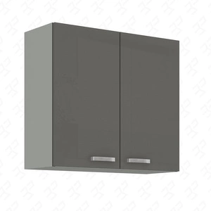 Závěsná kuchyňská skříňka Šedá 80 G-72 2F skříňka odolná vůči páře vysoké teplotě a rozlité tekutině