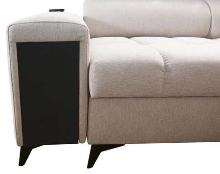 Rohová sedací souprava s funkcí spaní Bolmso III modrá levá rohová sedací souprava s kontejnery na lůžkoviny s plnovýsuvnou zásuvkou v boku nábytku