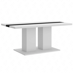 Konferenční stolek Salem bílý / černý moderní design nábytku odolný proti rozlití horní desky