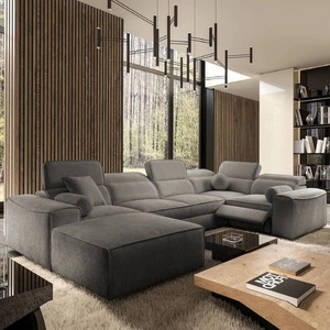 Rohová sedačka s funkcí spaní Viano IV Lux šedá levé provedení rohová sedačka s výsuvnou podnožkou velký prostor na lůžkoviny