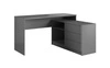 Rohový psací stůl Teo 138 cm grafit poskytuje dostatek prostoru pro práci a dostatek místa pro potřebné předměty odolné proti poškození
