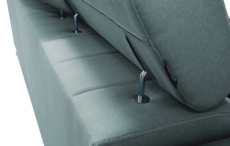 Pohovka s funkcí spaní Savona námořnická modrá / bílá pohodlná pohovka do obývacího pokoje poskytuje pohodlí při relaxaci nastavitelné opěrky hlavy