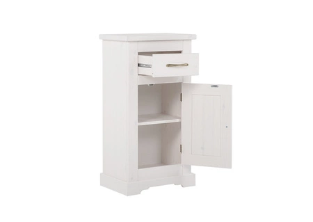 Koupelnová skříňka Romantic 45 cm bílá netradiční designová skříňka ze dřeva jemné frézování na přední konstrukci