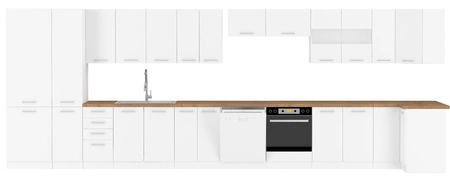 Sestava kuchyňského nábytku EkoWhite 260 cm minimalismus skandinávského stylu a modernismus jednoduché formy ideální do každého interiéru