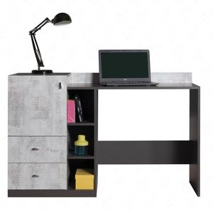 Psací stůl Tablo 130 cm grafit / enigma moderní design nábytku Hrany psacího stolu jsou povrchově upraveny speciální dýhou