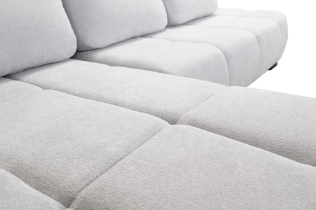 Rohová rozkládací pohovka s funkcí spaní Gentle olive levá strana stylový design rohová rozkládací pohovka charakteristická svým zaobleným tvarem