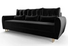 Pohovka s funkcí spaní Rovigo černá lehká forma s elegantním charakterem ideální doplněk každého interiéru měkká tkanina