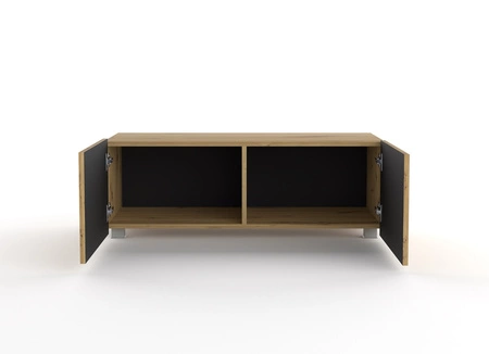 RTV skříňka Chladič 100 cm dub řemeslný s možností zavěšení stylové rýhované čelo elegantní forma nábytku v moderním stylu