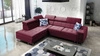 Rohová sedací souprava Hampton VII s funkcí spaní bordó levá rohová sedací souprava do pokoje ze sametové látky s hladkým povrchem
