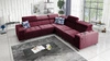 Rohová sedací souprava s funkcí spaní Hampton III bordó pohodlná pravá rohová sedací souprava z hladké a měkké sametové látky