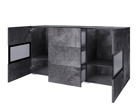 Komoda Baros 132 cm schiefer moderní tvary v jedinečném stylu