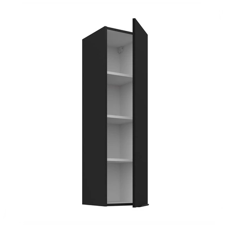 Kuchyňská nástěnná skříňka černá 30 G-108 1F kovová hrana rukojeti skříňka odolná proti vlhkosti a poškození