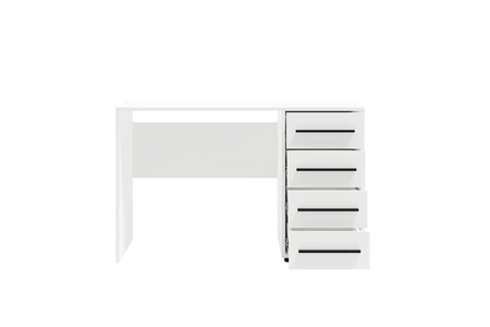 Psací stůl Maxione 120 cm bílý moderní psací stůl se zásuvkami univerzální design ideální pro pokoj teenagera nebo kancelář