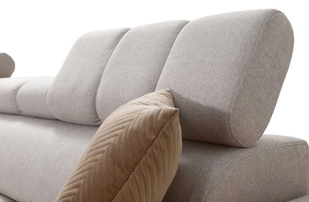 Rohová sedací souprava s funkcí spaní Bolmso II hnědá levá rohová sedací souprava s kontejnerem na ložní prádlo s plnovýsuvnou zásuvkou v boční části nábytku