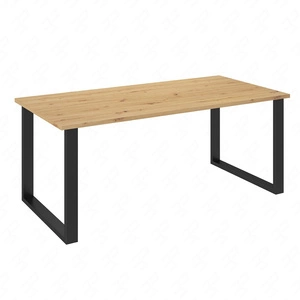Stůl Taunton 185x90 cm dub artisan / černý jednoduchý tvar nábytku obohacený o stylové černé nohy v loftovém stylu odolné proti rozlití desky