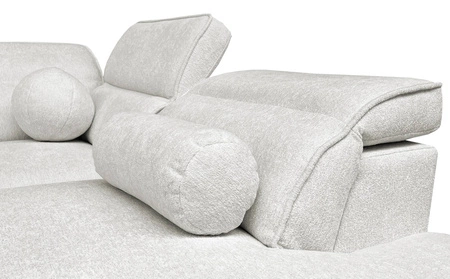 Rohová sedací souprava s funkcí spaní Viano VII patina pravý roh moderní a stylová s nastavitelnými opěrkami hlavy dekorativní polštáře