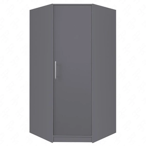 Rohová skříň Caspe antracitová moderní design povrchová úprava ABS a hliníkové úchytky