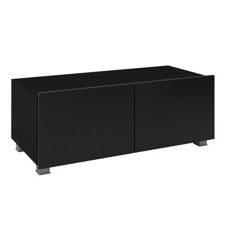 Nábytková stěna Apulia XXIV černý lesk / dub artisan extrémně stylová nábytková stěna jednoduché jednotky hodící se do každého interiéru