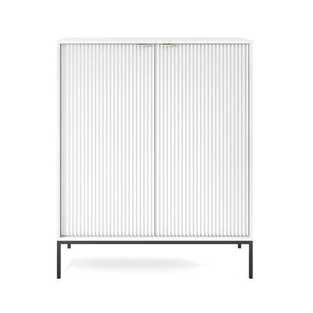 Bílá komoda Lovro 104 cm v moderním designu potěší milovníky osobitých interiérů