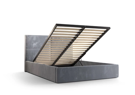 Čalouněná postel Aphrodite 140x200 s úložným boxem v moderním skandinávském stylu s pohodlným podhlavníkem