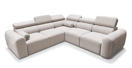 Rohová sedací souprava s funkcí spaní Cantare III tmavě béžová pravý roh pohodlná a stylová rohová sedací souprava do obývacího pokoje dva kontejnery na lůžkoviny