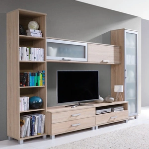 Nástěnná skříňka Maximus světlý dub sonoma moderní nábytek vysoká kvalita skvělá volba pro obývací pokoj a zasedací místnost