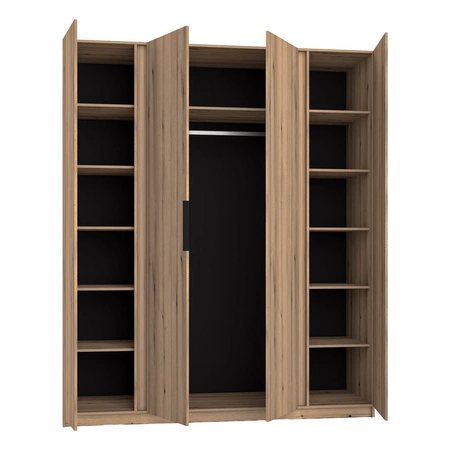 Zrcadlová skříň Kastano X 200 cm dub evokuje moderní design ideální skříň do ložnice nebo předsíně zrcadlová čela