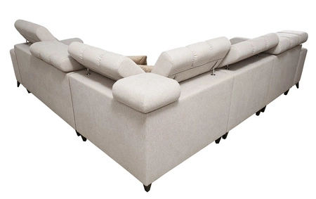 Rohová sedací souprava s funkcí spaní Bolmso III hnědá levá rohová sedací souprava s kontejnery na lůžkoviny s plnovýsuvnou zásuvkou v boku nábytku