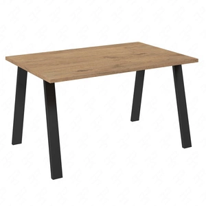 Stůl Malden 138x90 cm dub lancelot / černá jednoduchá forma nábytku obohacená o stylové černé nohy v loftovém stylu odolná proti rozlití deska