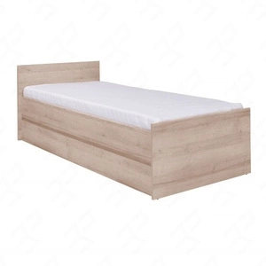 Jednoduchá postel 90x200 cm dub sonoma funkční nábytek do pokoje pro mladé