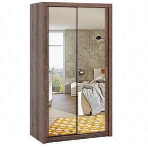 Zrcadlová posuvná skříň Rico 120 cm dub klášterní funkční skříň v klasickém stylu ideální do ložnice nebo šatny