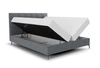 Kontinentální postel Irvine 180x200 šedá stylová postel s úložným prostorem na lůžkoviny pohodlné čelo zaujme svým elegantním designem