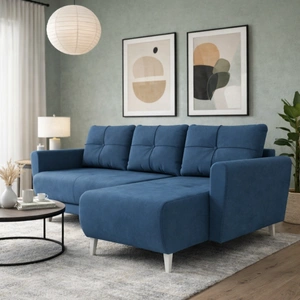 Rohová pohovka s funkcí spaní Felicie tmavě modrá univerzální rohová pohovka stylový design, který se hodí do každého interiéru