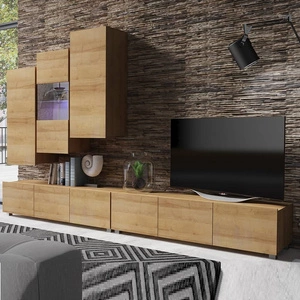 Nástěnná skříňka Apulia XVII zlatý dub Výjimečně stylová nástěnná skříňka s jednoduchými nábytkovými díly, která se hodí do každého interiéru