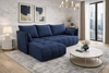 Rohová sedací souprava s funkcí spaní Selva modrá univerzální rohová sedací souprava s kontejnerem na lůžkoviny sametová látka se zajímavou strukturou