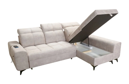 Rohová rozkládací pohovka s funkcí spaní Buffalo graphite pravý roh funkční a stylová rozkládací pohovka s kontejnerem na lůžkoviny