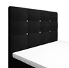 Kontinentální postel Kansas 120x200 černá v moderním skandinávském stylu s čalouněným čelem a nohama