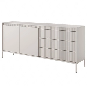 Komoda Sesti 187 cm béžová funkční a prostorná komoda s jedinečným designem ideální do obývacího pokoje ložnice nebo předsíně