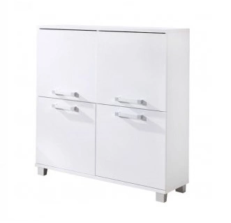 Komoda Maximus 100 cm v bílé barvě v moderním designu, hrany jsou opatřeny speciální dýhou ABS