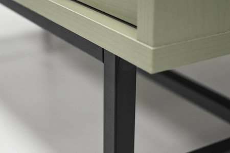 Vitrína Kyoto III 52 cm eukalyptus stylový design bezpečná vitrína z tvrzeného skla na kovovém rámu