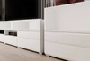 Komoda Toledo 208 cm bílá / bílý lesk moderní design čela komody jemně prohnutá