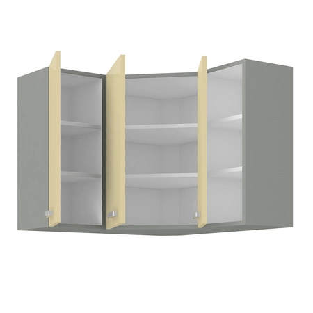 Závěsná rohová kuchyňská skříňka Karmen 89x89 GN-72 3F skříň odolná proti páře vysoké teplotě a rozlité kapalině