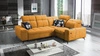 Rohová pohovka s funkcí spaní Buffalo II žlutá pravá Funkční a stylová rohová pohovka s nastavitelnými opěrkami hlavy