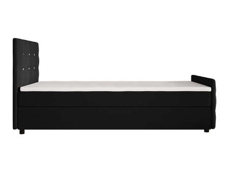 Kontinentální postel Kansas 120x200 černá v moderním skandinávském stylu s čalouněným čelem a nohama