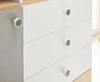 Komoda se zásuvkami Pixel 85 cm dub biscuit / bílá / šedá ideální do pokoje pro mladé stylové a funkční