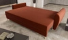 Pohovka s funkcí spaní Rovigo cihlová lehká forma s elegantním charakterem ideální doplněk každého interiéru měkká tkanina