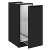 Kuchyňská skříňka Cargo černá 30 D CARGO BB kovová hrana úchytky skříňka odolná proti vlhkosti a poškození