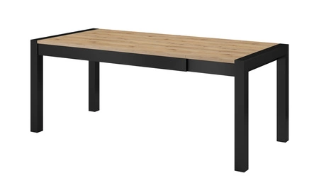 Rozkládací stůl Aktiv 90x160-200-240 cm dub taurus / černá klasický tvar ideální pro jídelnu odolný vrchol